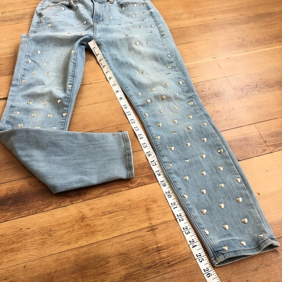 Good American Good Legs Heart Studded Jeans 8/29 26X26 skinny - Picture 11 of 13